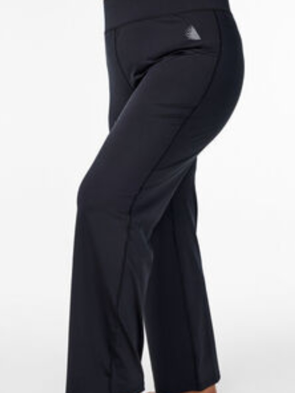 adidas Black Wide-Leg Active Pants with Side Pocket and Logo